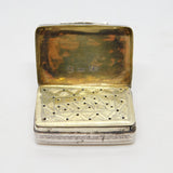 George IV Sterling Silver Floral Vinaigrette Antique 1825 Birmingham