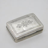 George IV Sterling Silver Floral Vinaigrette Antique 1825 Birmingham