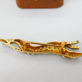 Sterling Silver Gilt Pave Set Opal & Diamond Running Greyhound Brooch Antique