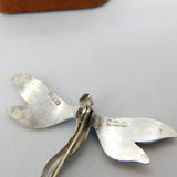 Sterling Silver Blue Enamel Dragonfly Insect Brooch 1916 Antique Birmingham