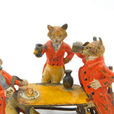 Victorian Cold Painted Bronze Fox Huntsman Dinner Sculpture Antique c1890