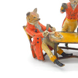 Victorian Cold Painted Bronze Fox Huntsman Dinner Sculpture Antique c1890