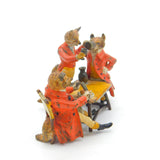 Victorian Cold Painted Bronze Fox Huntsman Dinner Sculpture Antique c1890
