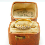 Victorian 18ct Yellow Gold & Five Stone Illusion Set Diamond Ring Antique c1880