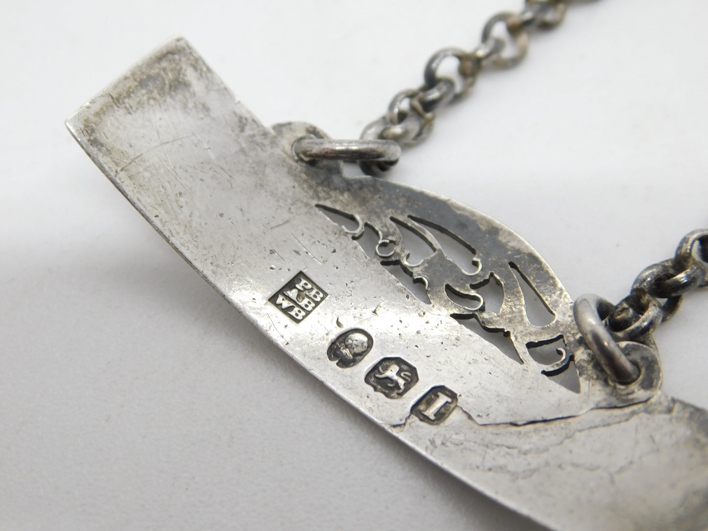 George III Sterling Silver Claret Decanter Label Antique 1804 London Bateman
