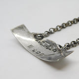 George III Sterling Silver Claret Decanter Label Antique 1804 London Bateman