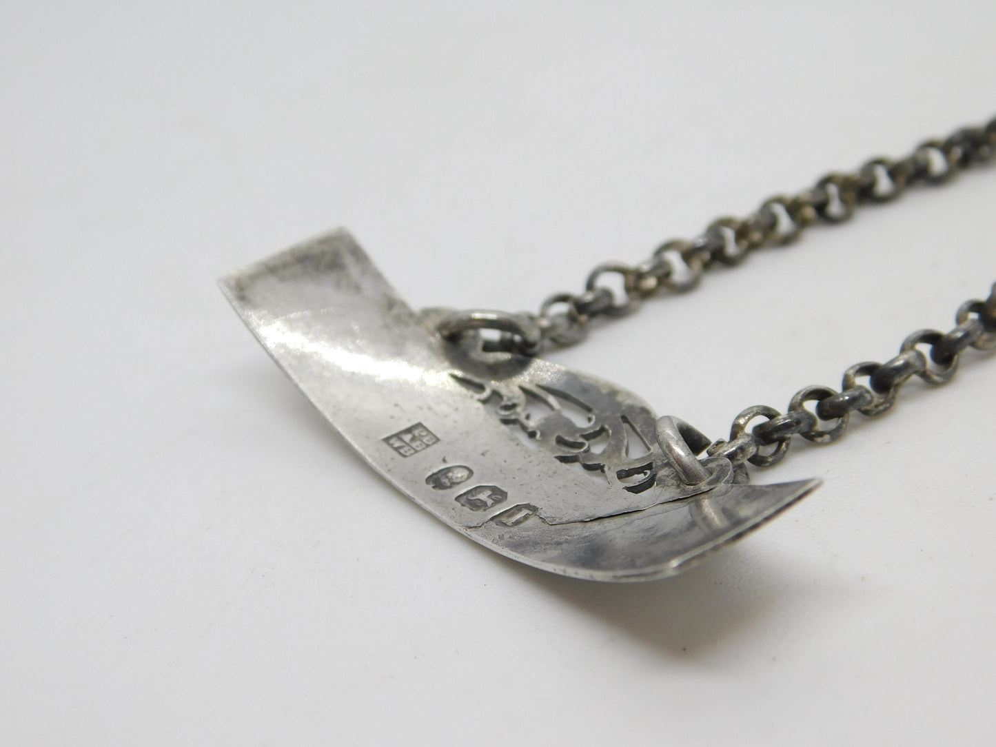 George III Sterling Silver Claret Decanter Label Antique 1804 London Bateman