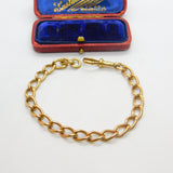 9ct Rose Gold Albert Chain Bracelet Antique 1912 Birmingham 7.5" Length