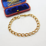 9ct Rose Gold Albert Chain Bracelet Antique 1912 Birmingham 7.5" Length