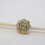 Victorian 15ct Gold 0.5ct Diamond Set Floral Cluster Brooch Antique c1890