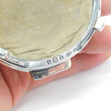 Sterling Silver 'P' Initial Circular Jewellery Box Antique 1918 Birmingham Deco