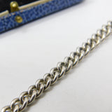 Sterling Silver Graduating Albert Watch Chain 1912 Art Deco with Fob Birmingham