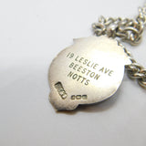 Sterling Silver Graduating Albert Watch Chain 1912 Art Deco with Fob Birmingham