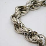 Victorian Aesthetic Movement Sterling Silver Floral Padlock Bracelet Antique c1860