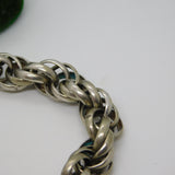 Victorian Aesthetic Movement Sterling Silver Floral Padlock Bracelet Antique c1860