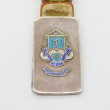 Sterling Silver Enamel Masonic Secret Double Sided Card Holder Case Antique 1925