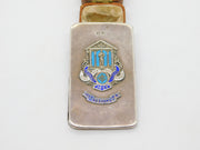 Sterling Silver Enamel Masonic Secret Double Sided Card Holder Case Antique 1925