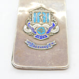 Sterling Silver Enamel Masonic Secret Double Sided Card Holder Case Antique 1925