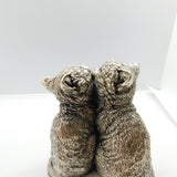 Sterling Silver Playful Kittens or Cats Figurine Sculpture 1991 Birmingham