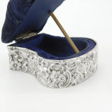 Edwardian Sterling Silver Pin Cushion Trinket Box Antique 1903 Birmingham