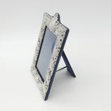 Edwardian Sterling Silver Floral Pattern Picture Frame Antique 1906 Birmingham
