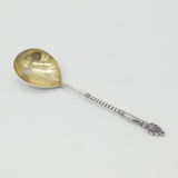 Victorian Russian .875 Silver Gilt Bowl Twisted Stem Spoon Antique c1900
