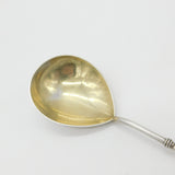 Victorian Russian .875 Silver Gilt Bowl Twisted Stem Spoon Antique c1900