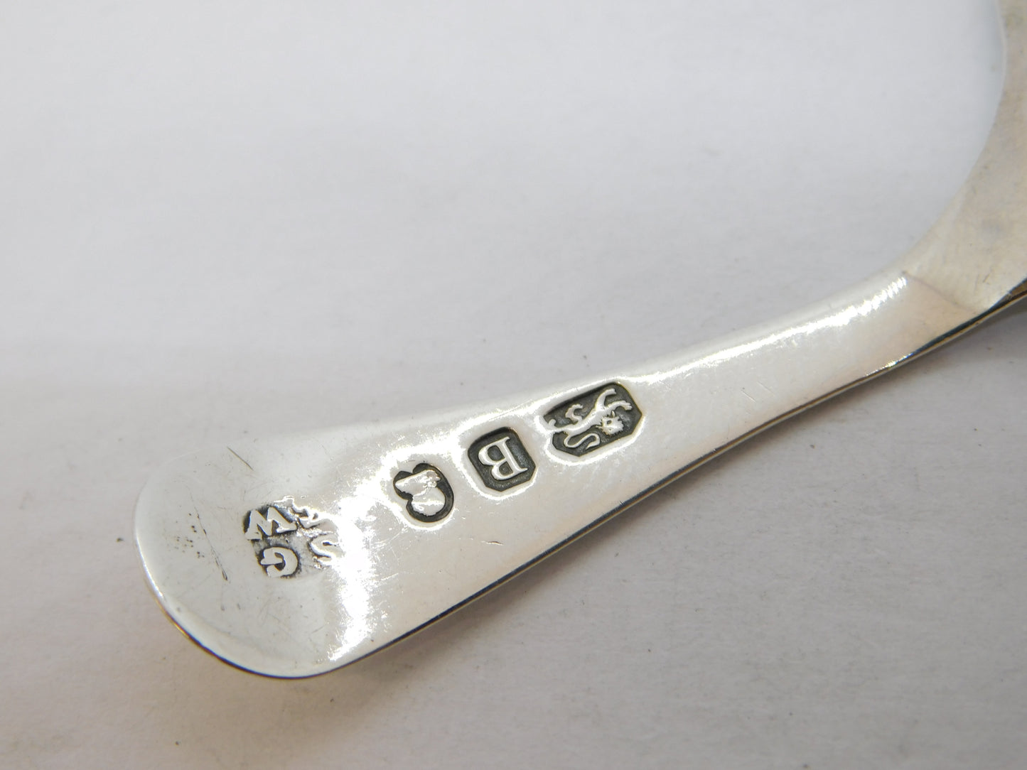 George III Sterling Silver Shell Bowl Tea Caddy Spoon Antique 1797 London