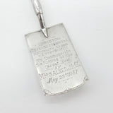 Sterling Silver Stone Laying Celebration Spade 'Urmston Hospital' 1937 Antique