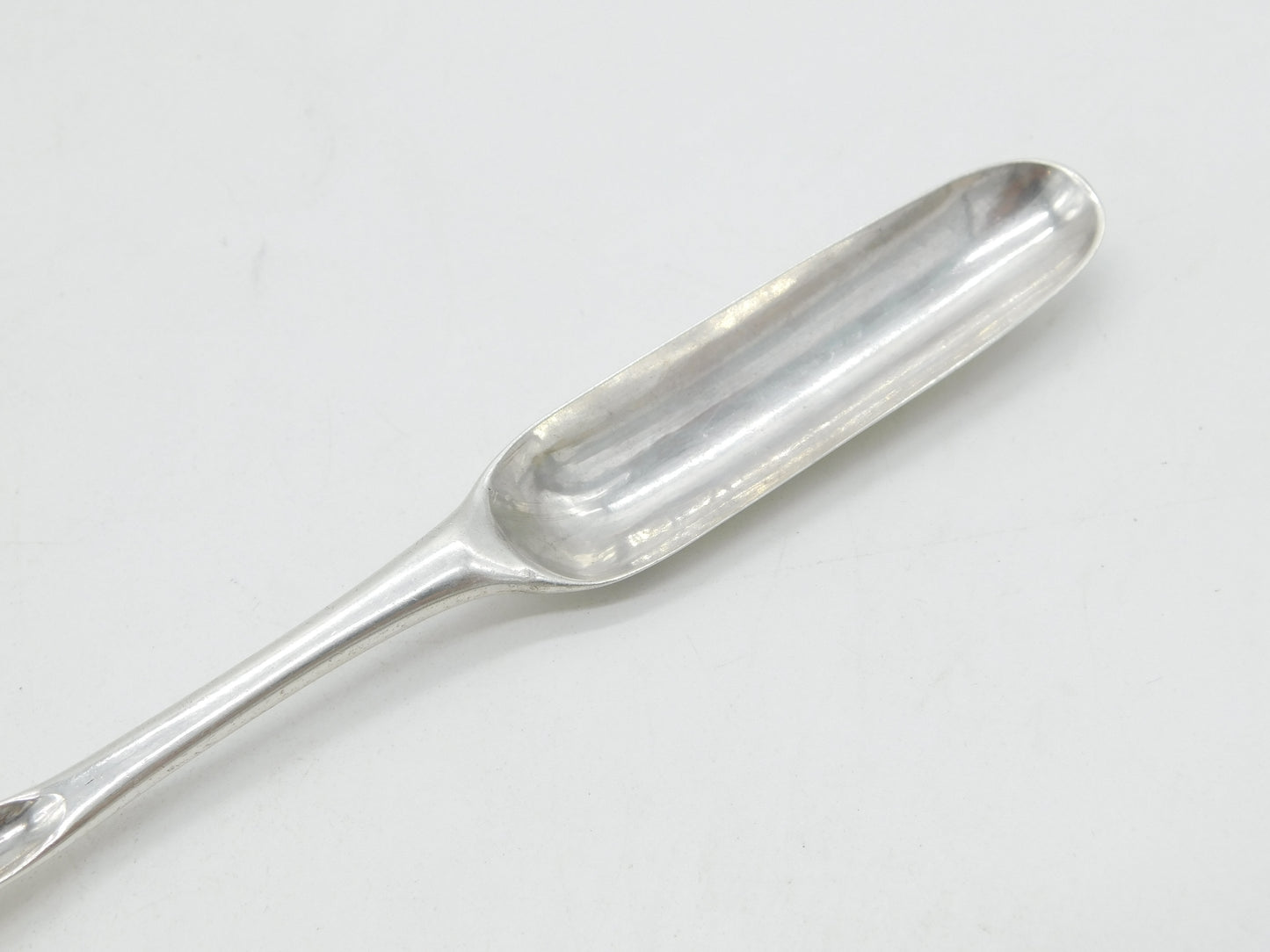 George II Sterling Silver Bone Marrow Scoop Antique 1758 London B. Cartwright