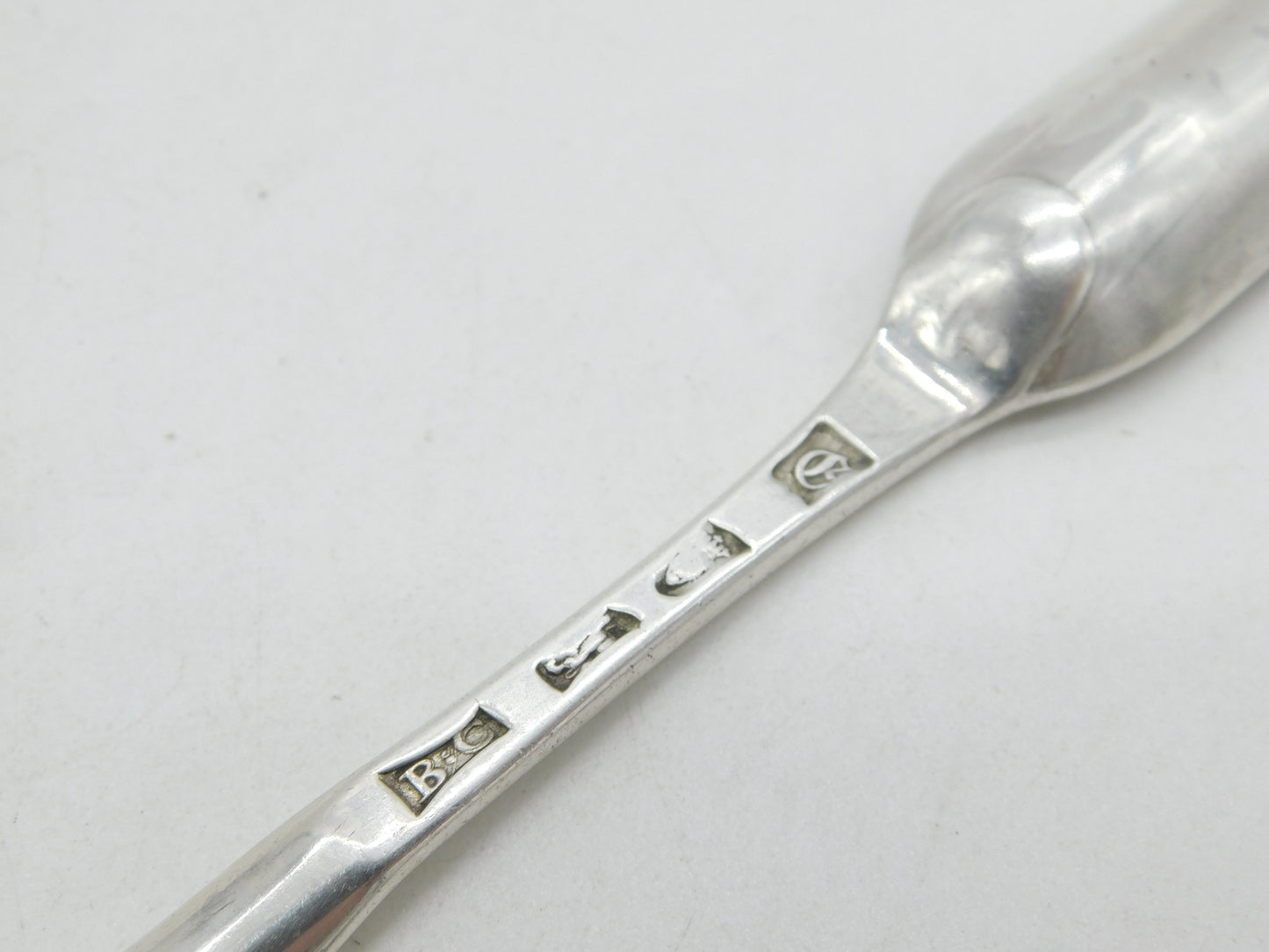George II Sterling Silver Bone Marrow Scoop Antique 1758 London B. Cartwright