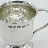 Sterling Silver Blank Christening Mug Vintage 2001 Sheffield