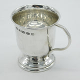 Sterling Silver Blank Christening Mug Vintage 2001 Sheffield