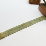 Victorian Copper Metal & Banded Agate Iron Shaped Novelty Tape Measure c1860