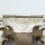 Victorian Dutch Sterling Silver Miniature Cherub Dolls House Table Ring Box c1880