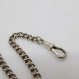 Sterling Silver Single Albert Watch Chain Antique 1911 Chester Art Deco