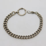 Victorian Chunky .800 Silver Graduating Watch Chain Bracelet c1900 Antique