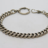 Victorian Chunky .800 Silver Graduating Watch Chain Bracelet c1900 Antique