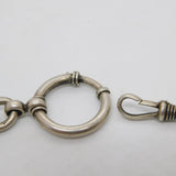 Victorian Chunky .800 Silver Graduating Watch Chain Bracelet c1900 Antique