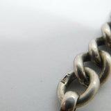 Victorian Chunky .800 Silver Graduating Watch Chain Bracelet c1900 Antique
