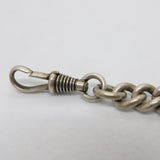 Victorian Chunky .800 Silver Graduating Watch Chain Bracelet c1900 Antique