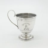 Sterling Silver Whisky Mug with Campbell of Colgrain Clan Crest 1961 Birmingham