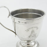 Sterling Silver Whisky Mug with Campbell of Colgrain Clan Crest 1961 Birmingham