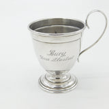 Sterling Silver Whisky Mug with Campbell of Colgrain Clan Crest 1961 Birmingham