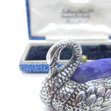 Sterling Silver Sitting Swan Pin Cushion Antique 1912 Birmingham Adie & Lovekin
