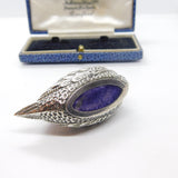 Sterling Silver Sitting Swan Pin Cushion Antique 1912 Birmingham Adie & Lovekin