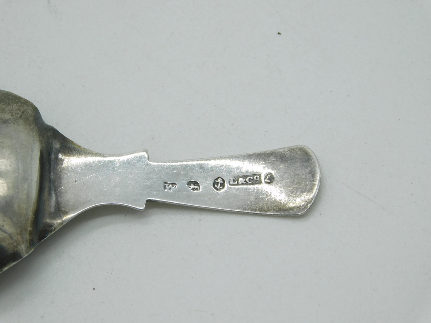 Georgian Sterling Silver Floral Tea Caddy Spoon 1820 Birmingham Ledsam & Vale
