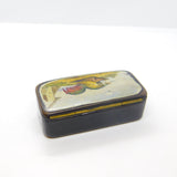 Early Victorian Papier Mache Raunchy Chicken Scene Snuff Box Antique c1840