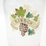 French 19th Century Cut Glass & Grape Vine Enamel 'Kirsch' Carafe Antique c1880