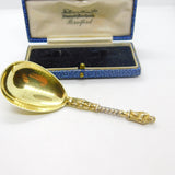 Victorian Sterling Silver Gilt 16th Century Style Tea Caddy Spoon Antique 1875 London